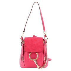 Chloe Faye Backpack Leather and Suede Mini