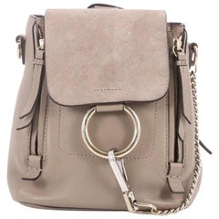 Chloe Faye Backpack Leather and Suede Mini