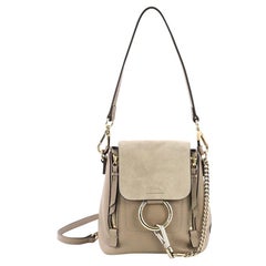 Chloe Faye Backpack Leather and Suede Mini