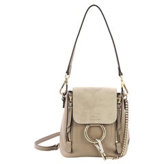 Chloe Faye Backpack Leather and Suede Mini