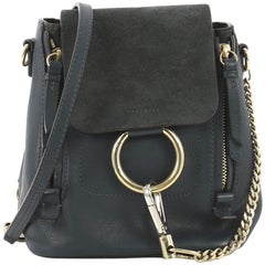 Chloe Faye Backpack Leather and Suede Mini