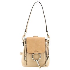 Chloe Faye Backpack Leather and Suede Mini