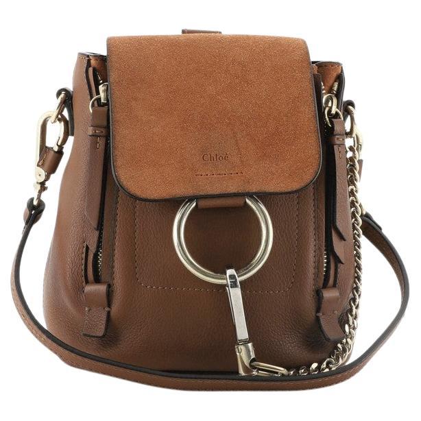 Chloe Faye Backpack Leather and Suede Small at 1stDibs