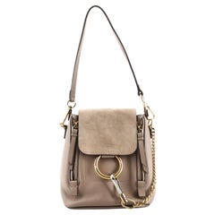 Chloe Faye Backpack Leather and Suede Mini