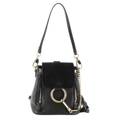 Chloe Faye Sac à dos Faye en cuir et daim Mini