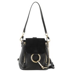 Chloe Faye Backpack Leather and Suede Mini