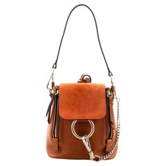 Chloe Faye Backpack Leather and Suede Mini