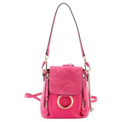 Chloe Faye Backpack Leather and Suede Mini