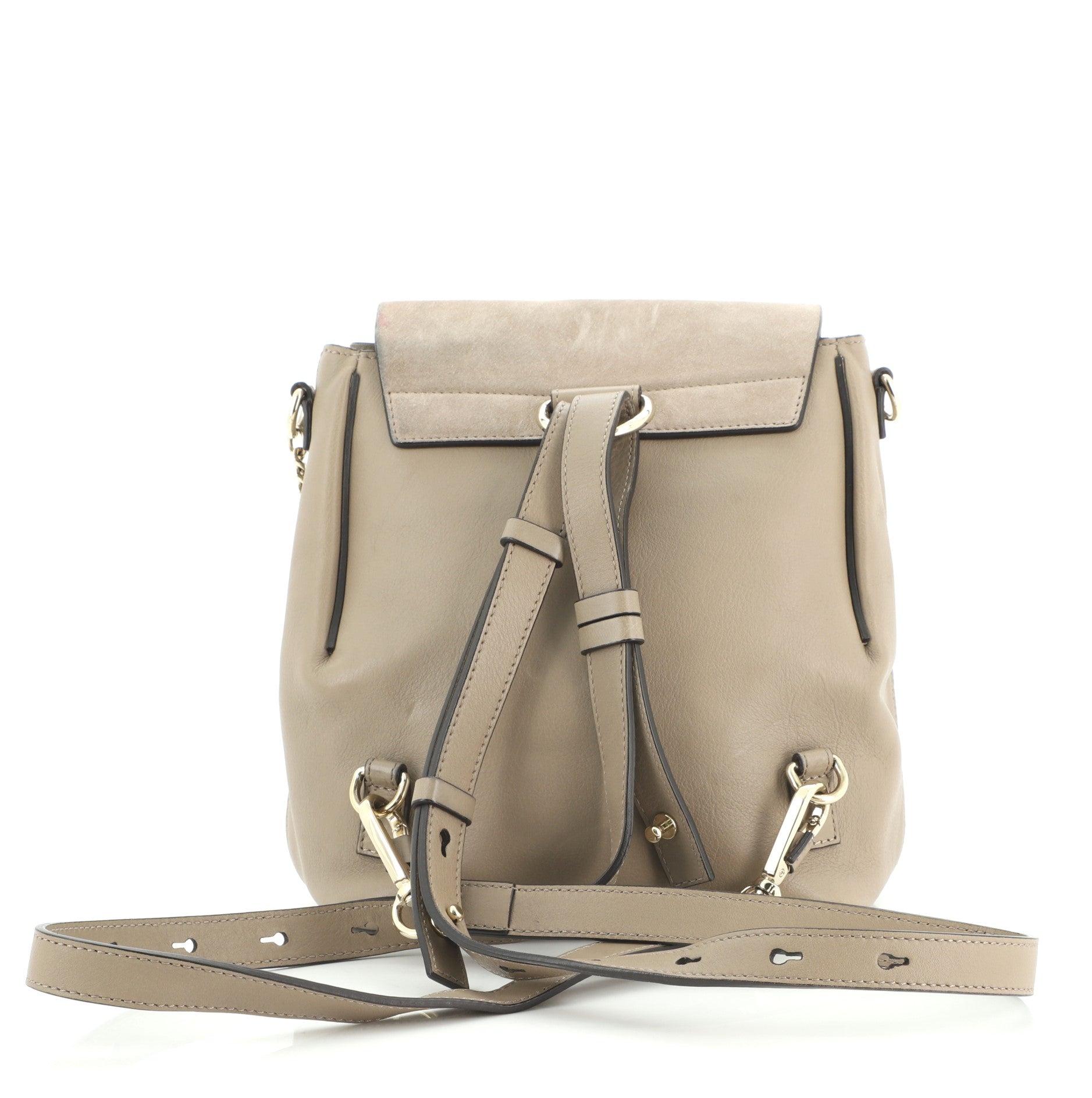 Chloe Faye Backpack Leather and Suede Small In Fair Condition In NY, NY