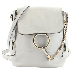 Chloe Faye Backpack Leather and Suede Small