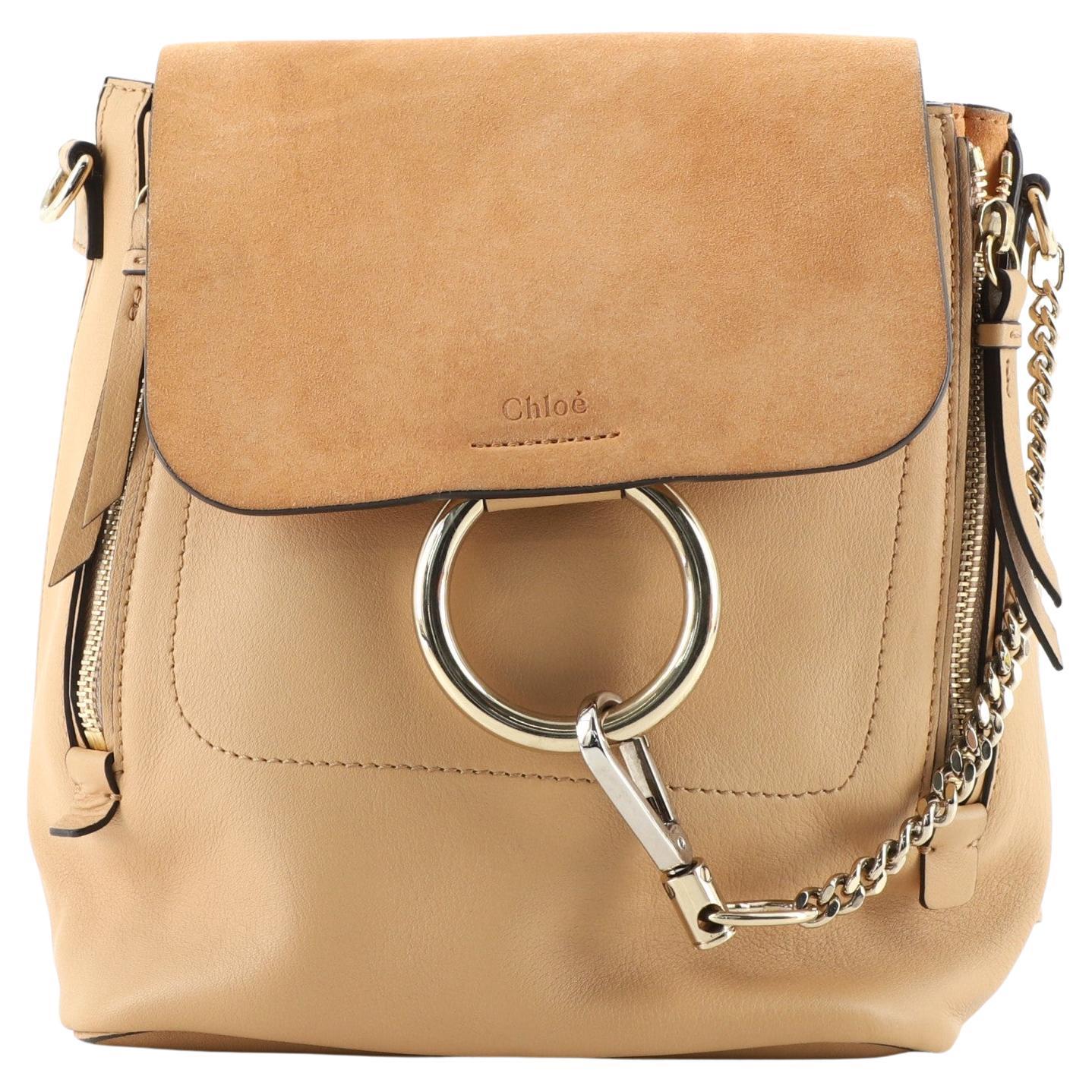 Chloe Faye Backpack Leather and Suede Small at 1stDibs