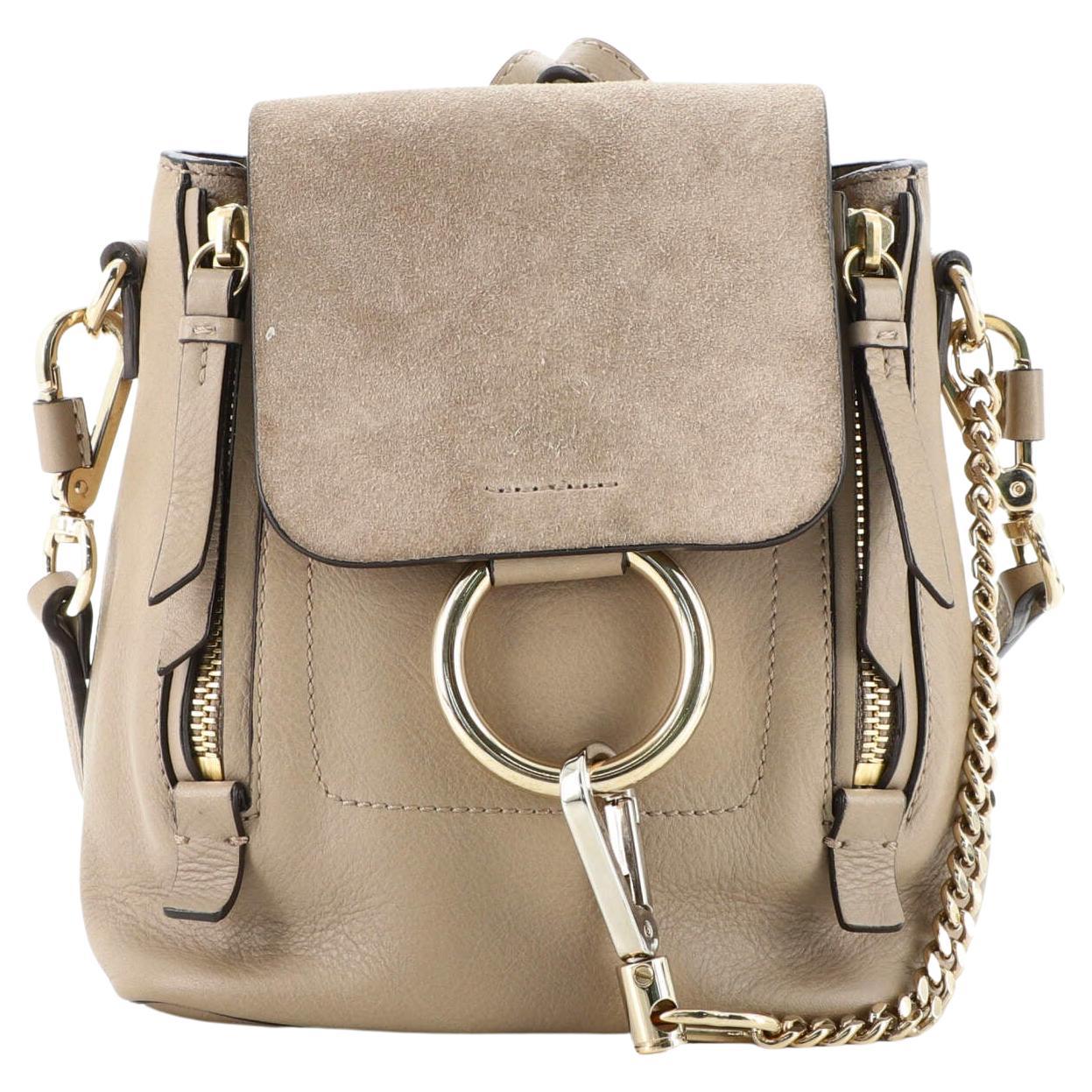 Chloe Faye Backpack Leather and Suede Small at 1stDibs