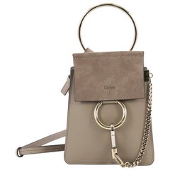 Chloe Faye Bracelet Crossbody Bag Leather and Suede Mini