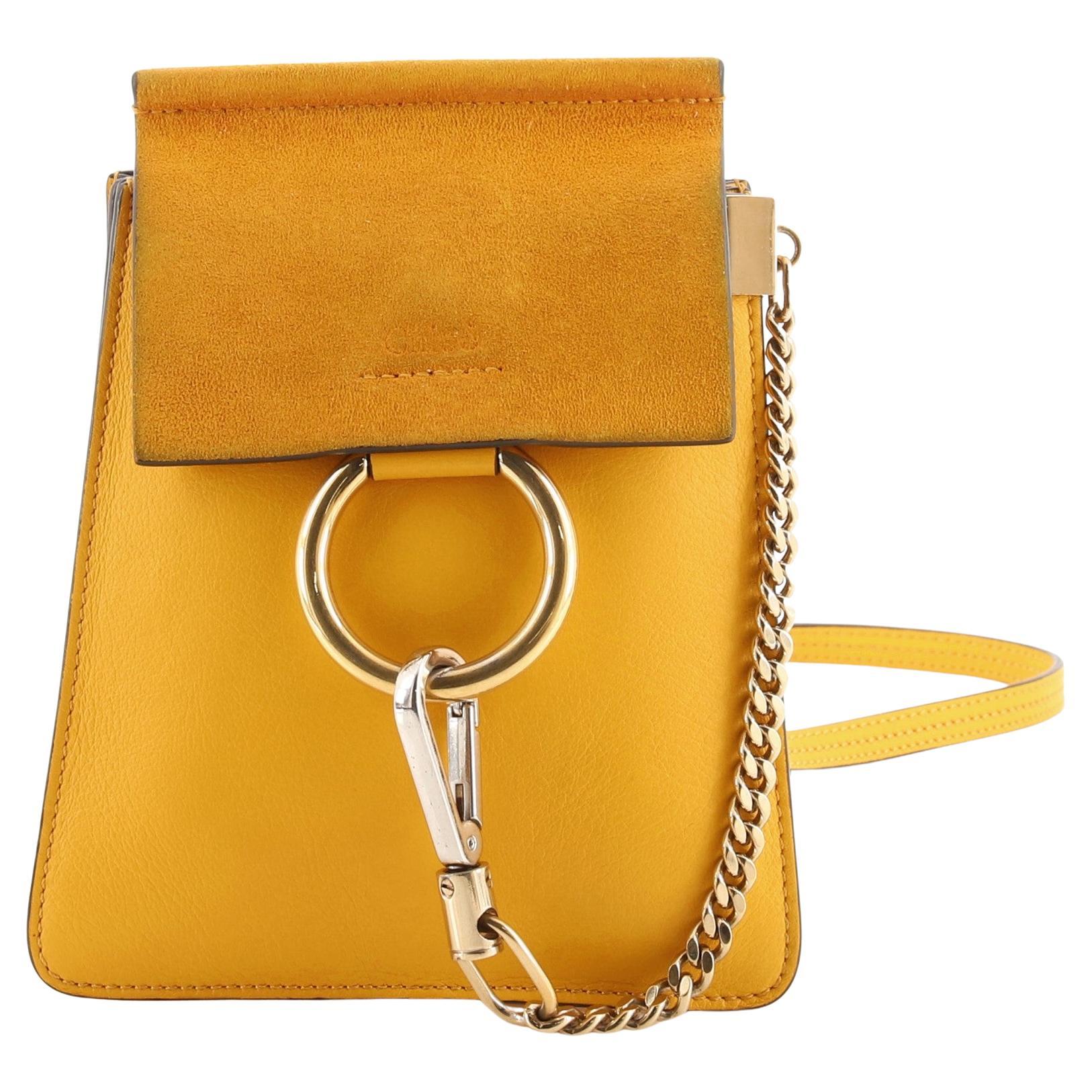 Chloe Aby Lock Bag Lizard Embossed Leather Small at 1stDibs