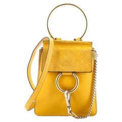 Chloe Faye Bracelet Crossbody Bag Leather and Suede Mini