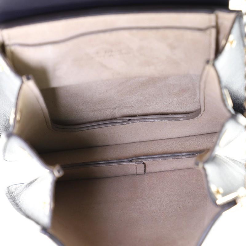 Black Chloe Faye Bracelet Crossbody Bag Printed Leather Mini 