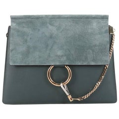 Chloe Faye Leather And Suede Medium Shoulder Bag