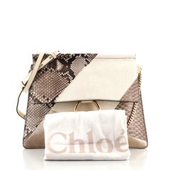 Chloe Faye Patchwork Shoulder Bag Mixed Media Medium