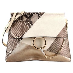 Chloe Faye Patchwork Shoulder Bag Mixed Media Medium