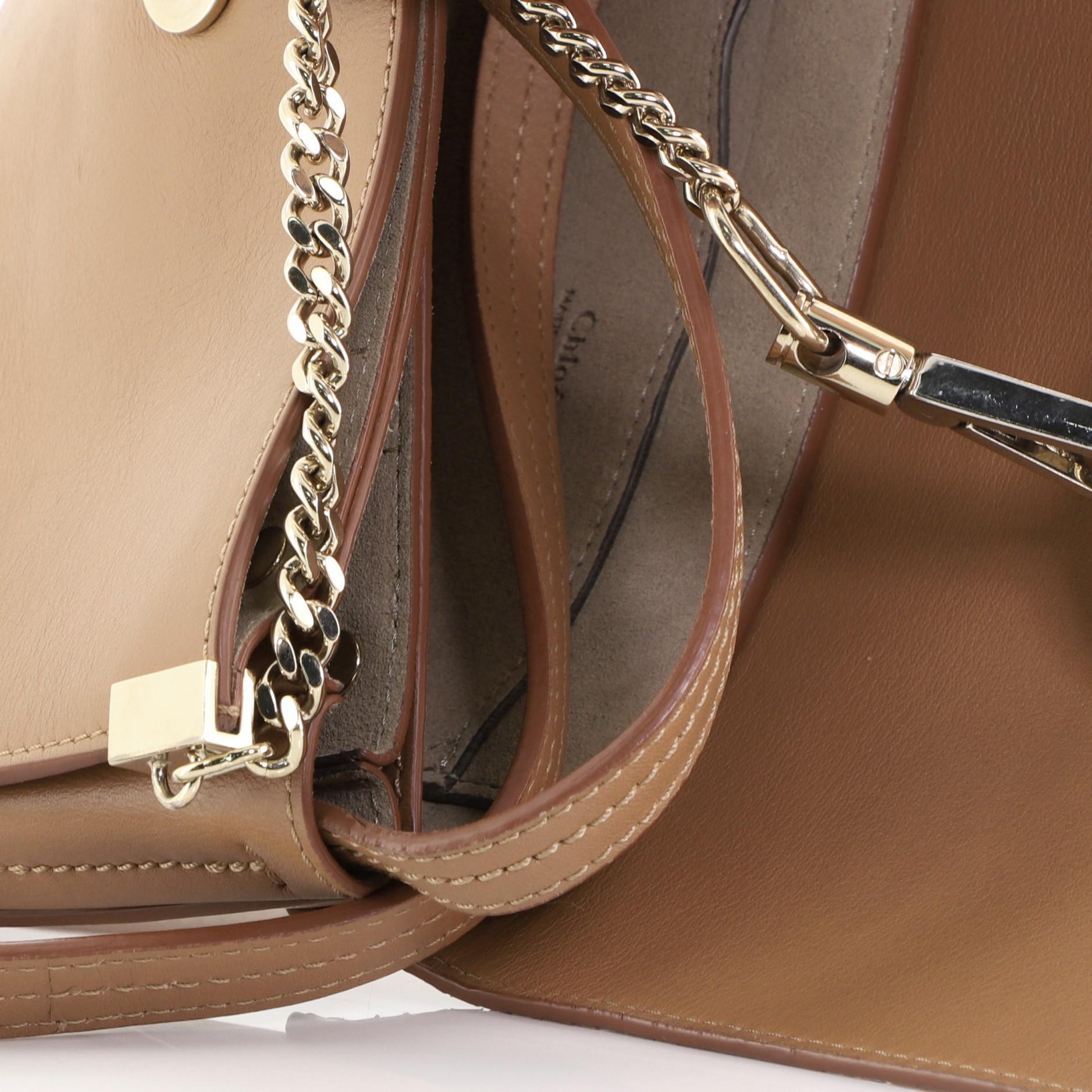 Chloe Faye Shoulder Bag Leather and Python Small, 1