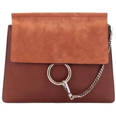 Chloe Faye Shoulder Bag Leather and Suede Medium