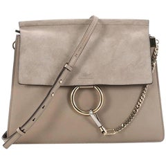 Chloe Faye Shoulder Bag Leather and Suede Medium