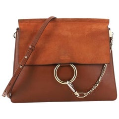 Chloe Faye Shoulder Bag Leather and Suede Medium