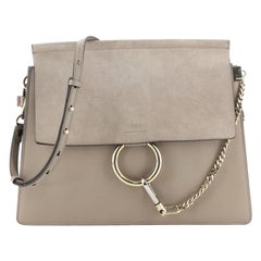 Chloe Faye Shoulder Bag Leather And Suede Medium Chloe Faye Shoulder Bag Leather And Suede Medium