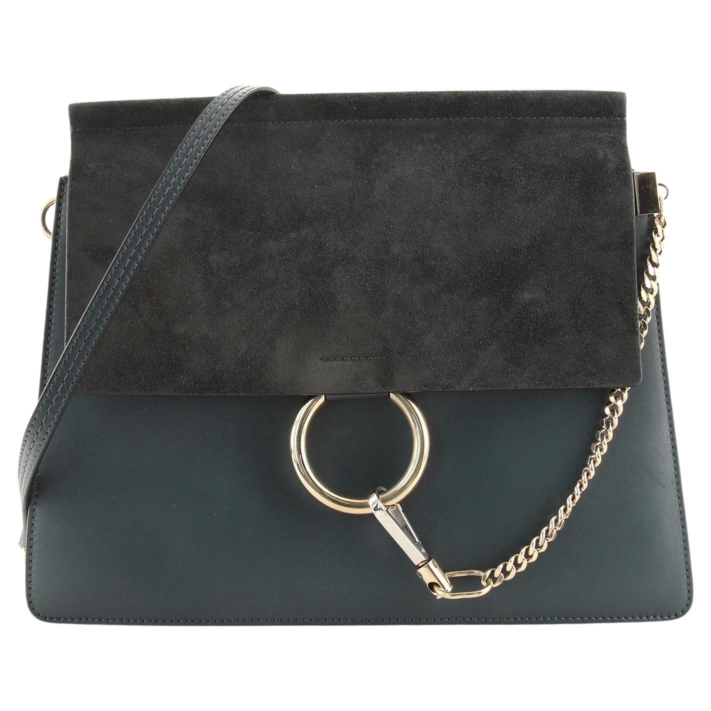 CHLOÉ Aby Shoulder bag in Green Leather at 1stDibs