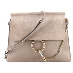 Chloe Faye Umhängetasche Leder und Wildleder Medium