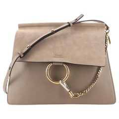 Chloe Faye Shoulder Bag Leather and Suede Medium