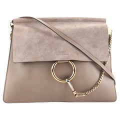 Chloe Faye Shoulder Bag Leather and Suede Medium
