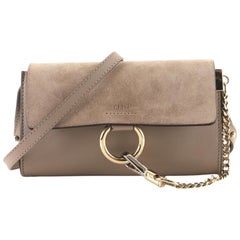 Chloe Faye Shoulder Bag Leather and Suede Mini