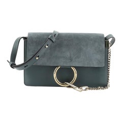 Chloe Faye Shoulder Bag Leather and Suede Mini