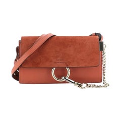 Chloe Faye Shoulder Bag Leather and Suede Mini