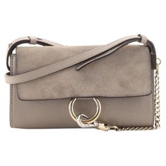 Chloe Faye Shoulder Bag Leather and Suede Mini