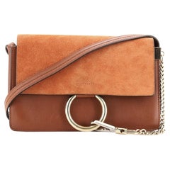 Chloe Faye Shoulder Bag Leather and Suede Small