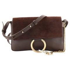 Chloe Faye Shoulder Bag Leather and Suede Small