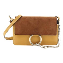  Chloe Faye Shoulder Bag Leather and Suede Small