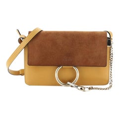 Chloe Faye Shoulder Bag Leather and Suede Small
