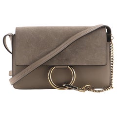 Chloe Faye Shoulder Bag Leather and Suede Small