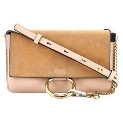 Chloe Faye Shoulder Bag Leather and Suede Small