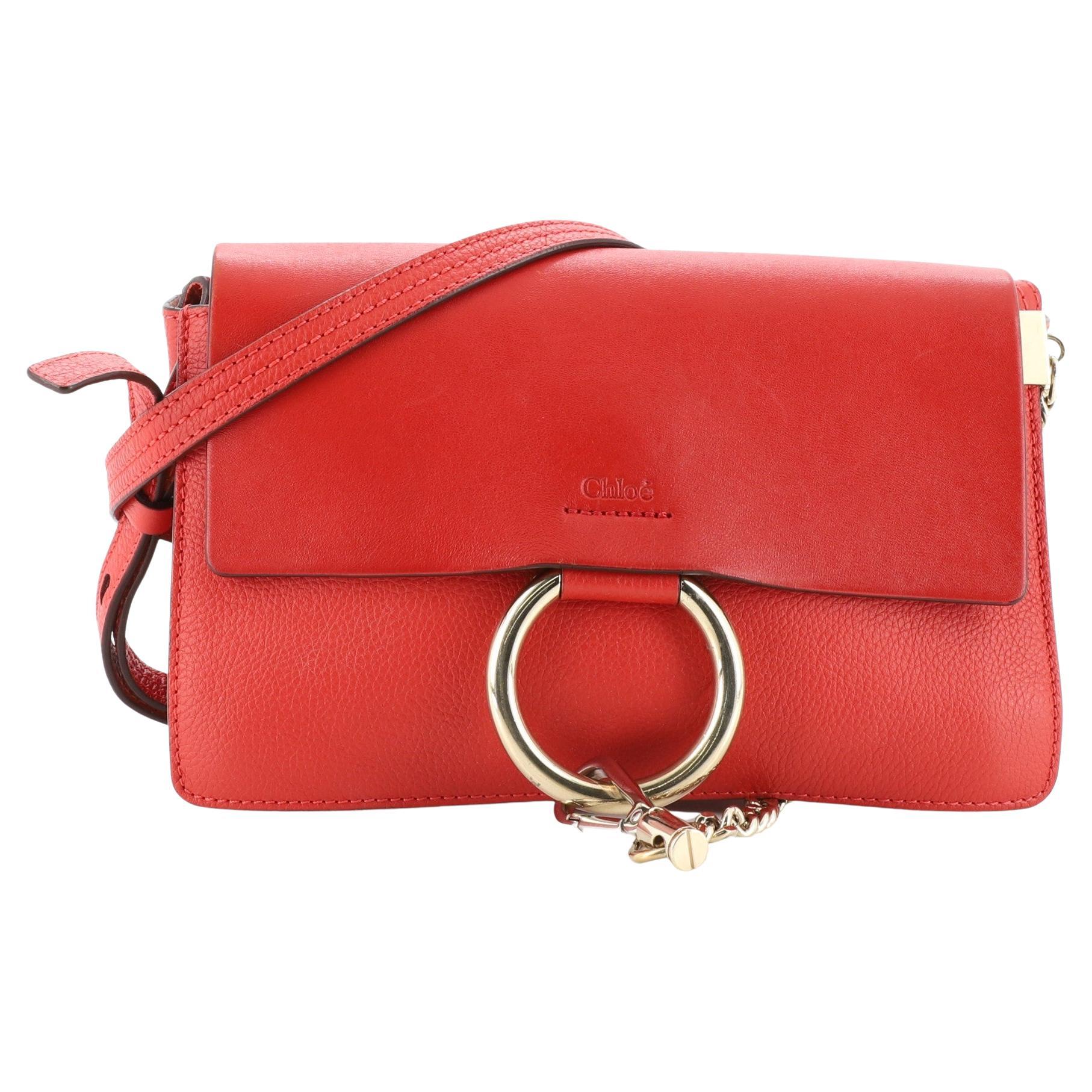 Chloe Faye Shoulder Bag Leather Small For Sale at 1stDibs