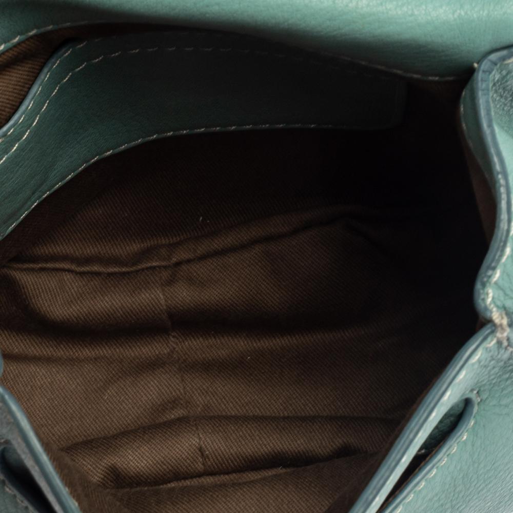 Gray Chloe Fresh Mint Blue Leather Mini Marcie Crossbody Bag