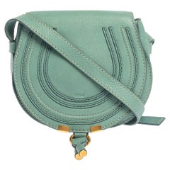 Chloe Fresh Mint Blue Leather Mini Marcie Crossbody Bag