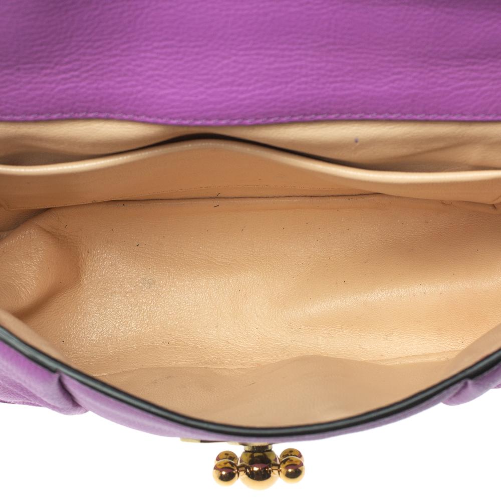 Women's Chloe Fuchsia Leather Small Elsie Shoulder Bag