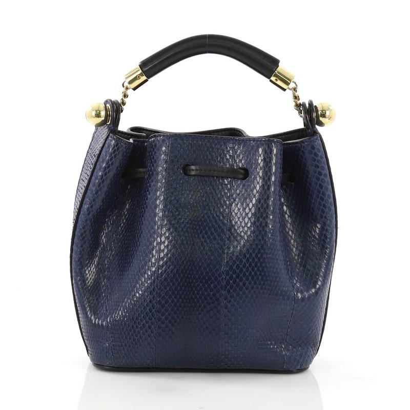 Chloe Gala Bucket Bag Python Small In Good Condition In NY, NY