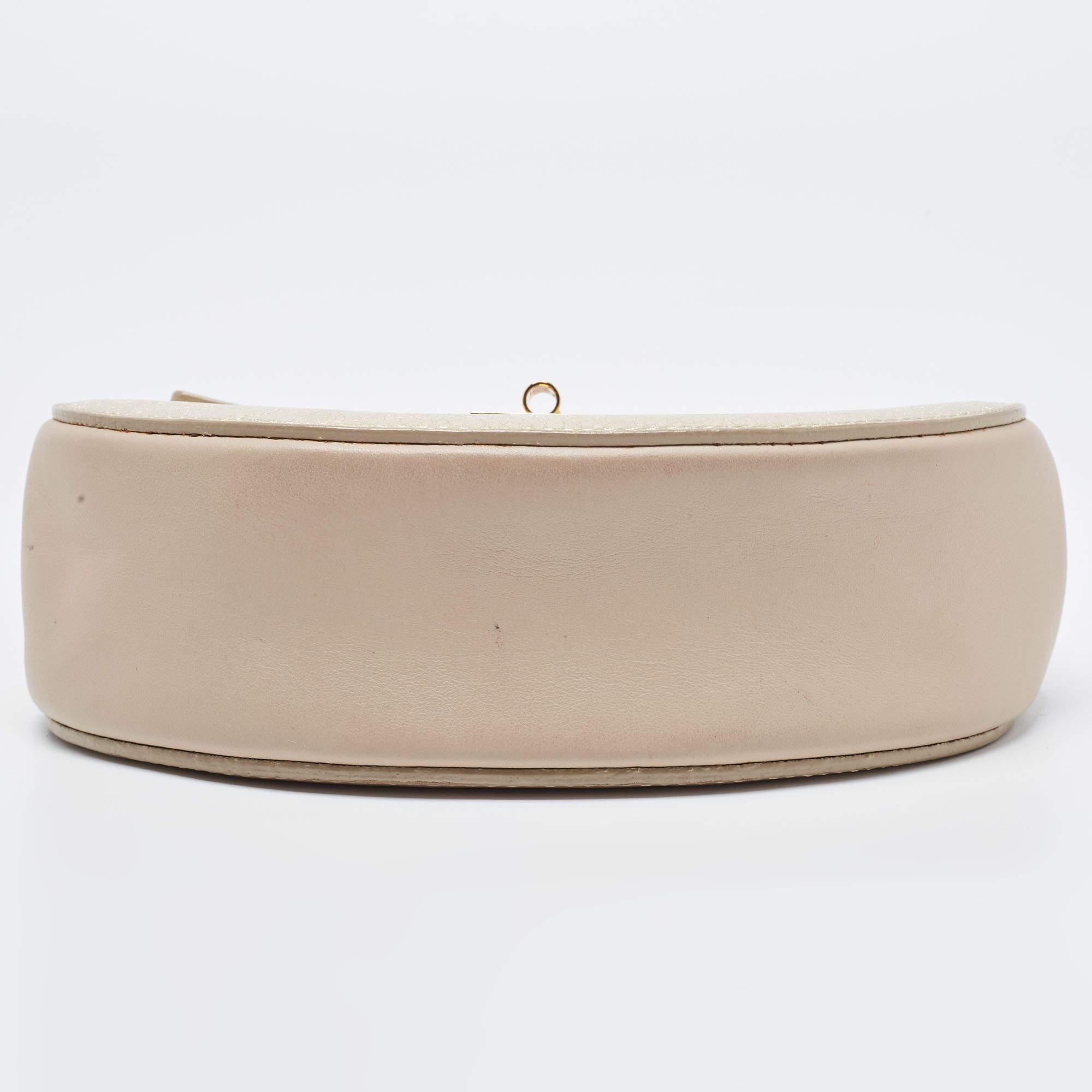 Chloe Gold/Beige Leather Small Drew Shoulder Bag 11