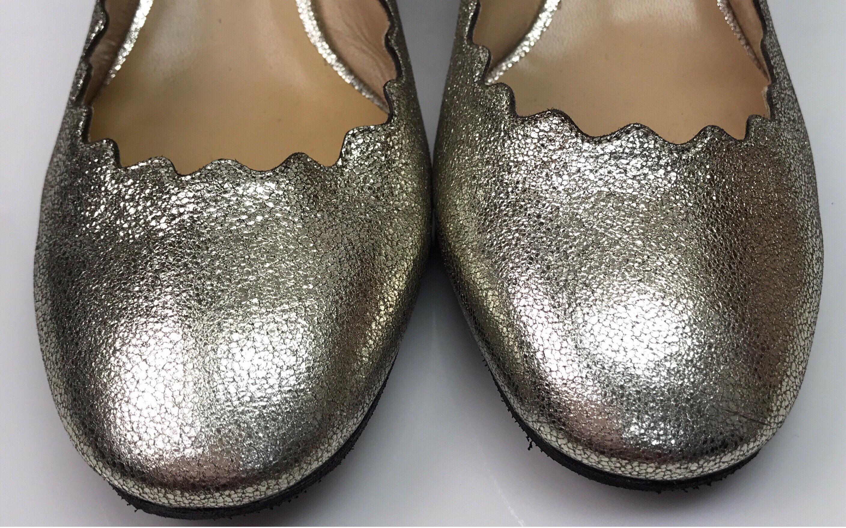 chloe gold heels