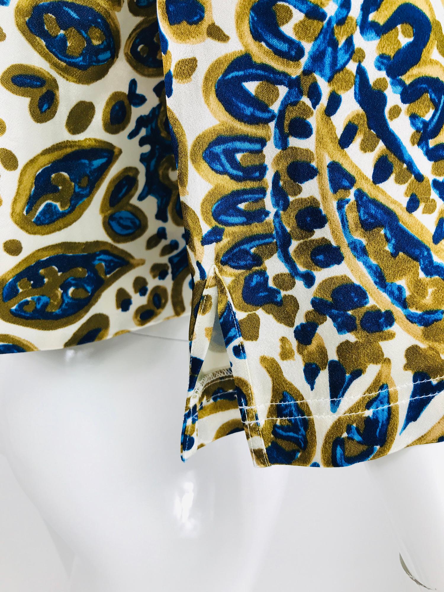 gold blue blouse -sari -saree
